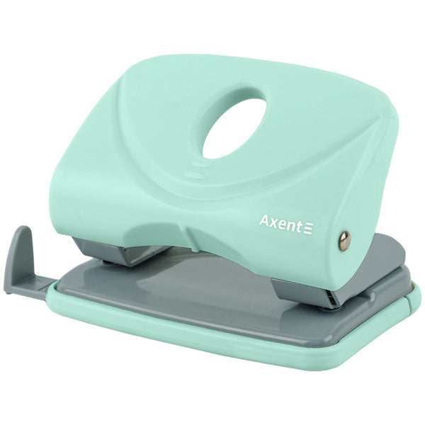 Дырокол для бумаги Axent Welle-2 3820-18-A, пластиковый, 20 листов, Pastelini, мятный