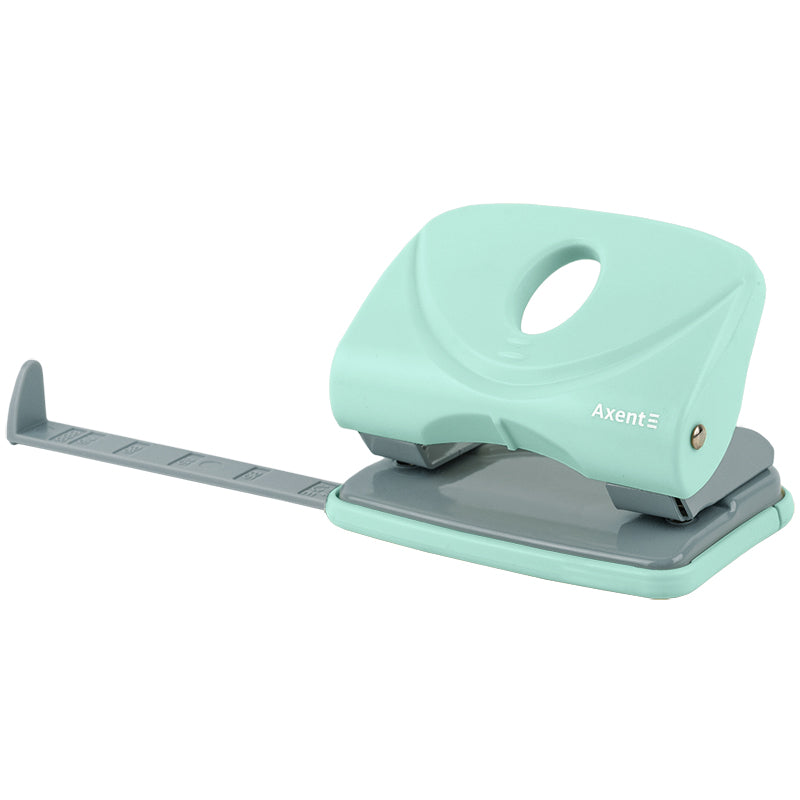 Діркопробивач для паперу Axent Welle-2 3820-18-A, пластиковий, 20 аркушів, Pastelini, м'ятний