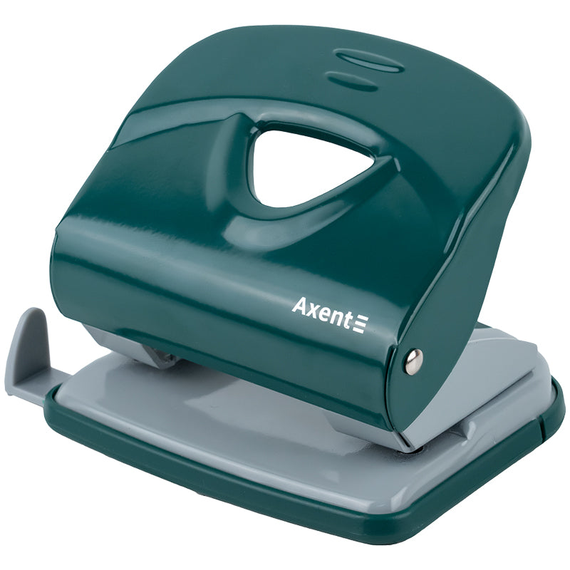 Діркопробивач для паперу Axent Exakt-2 3930-30-A, металевий, 30 аркушів, Earth colors, зелений