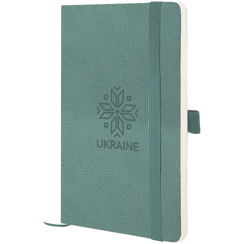 Книга записна Axent Partner Soft Skin Вишиванка 8616-48-5-A, 125x195 мм, 96 аркушів, клітинка, сіро-лазурна