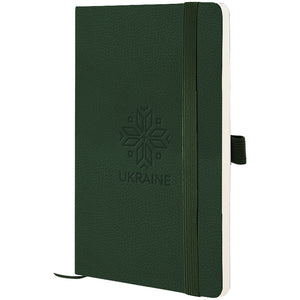 Книга записна Axent Partner Soft Skin Вишиванка 8616-23-2-A, 125x195 мм, 96 аркушів, клітинка, зелена