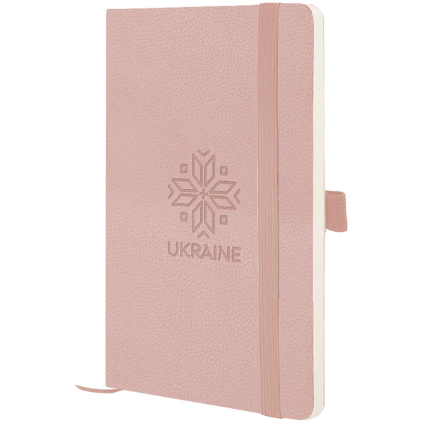Книга записна Axent Partner Soft Skin Вишиванка 8616-24-5-A, 125x195 мм, 96 аркушів, клітинка, пудрова