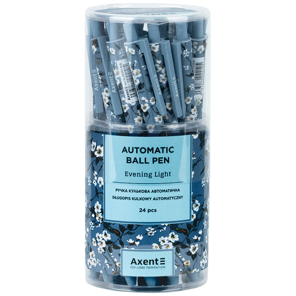Ручка шариковая автоматическая Axent AB1092-06-A, 0.5 мм, синяя