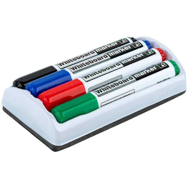 Маркер Axent Delta Whiteboard D2800-80, 4 маркера и магнитный держатель-губка