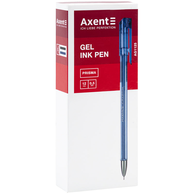 Ручка гелева Axent Prisma AG1125-02-A, 0.5 мм, синя