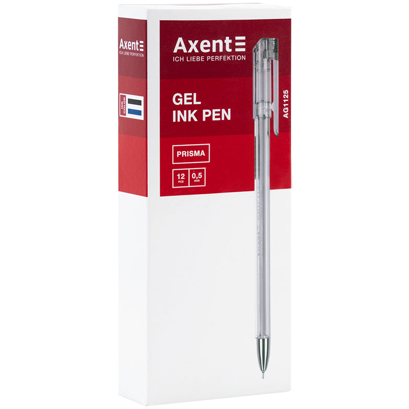 Ручка гелева Axent Prisma AG1125-01-A, 0.5 мм, чорна