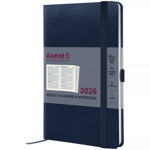 Еженедельник 2026 Axent Partner Strong 8505-26-02-A, 125*195, синий