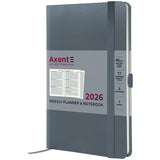 Еженедельник 2026 Axent Partner Strong 8505-26-62-A, 125*195, серый