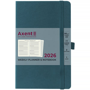 Еженедельник 2026 Axent Partner Strong 8505-26-63-A, 125*195, лазурный