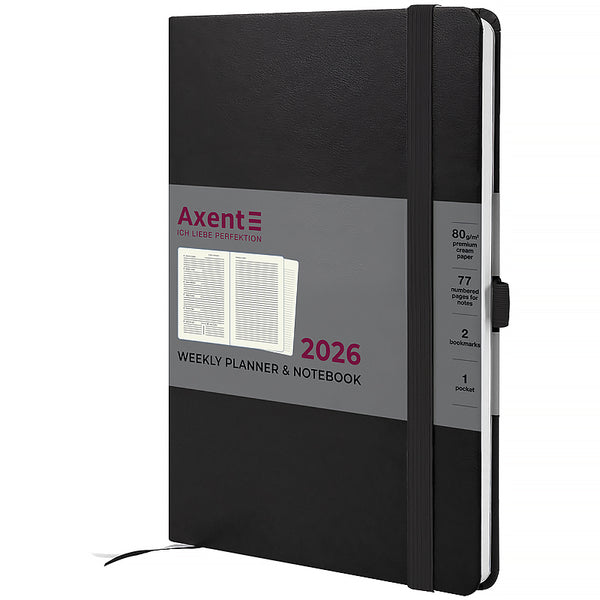 Еженедельник 2026 Axent Prime Strong 8507-26-01-A, 145*210, черный