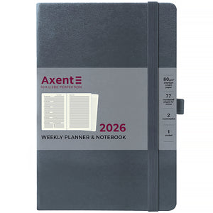 Еженедельник 2026 Axent Prime Strong 8507-26-62-A, 145*210, серый