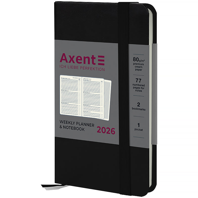 Щотижневик 2026 Axent Pocket Strong 8508-26-01-A, 90*150, чорний