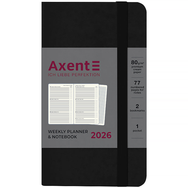 Щотижневик 2026 Axent Pocket Strong 8508-26-01-A, 90*150, чорний