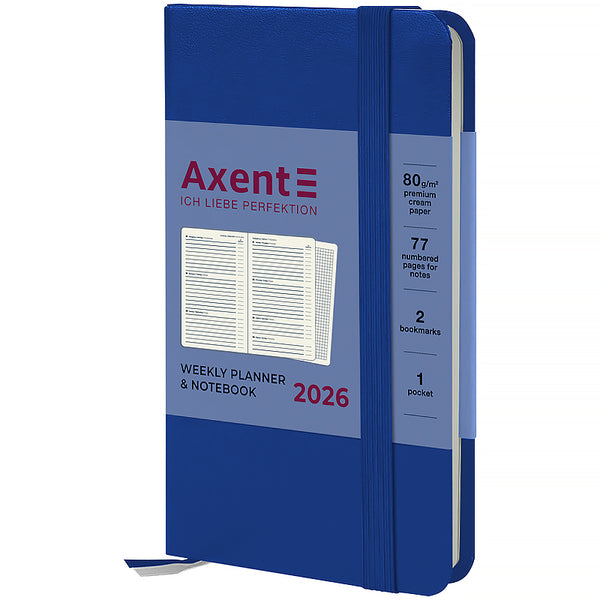Еженедельник 2026 Axent Pocket Strong 8508-26-38-A, 90*150, классический синий