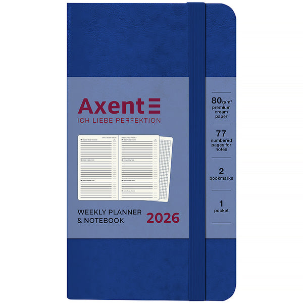 Еженедельник 2026 Axent Pocket Strong 8508-26-38-A, 90*150, классический синий
