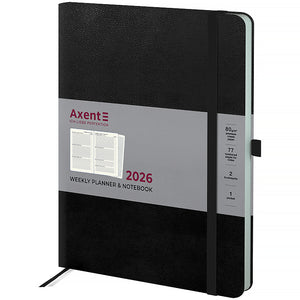 Еженедельник 2026 Axent Grand Strong 8530-26-01-A, 195*255, чёрный