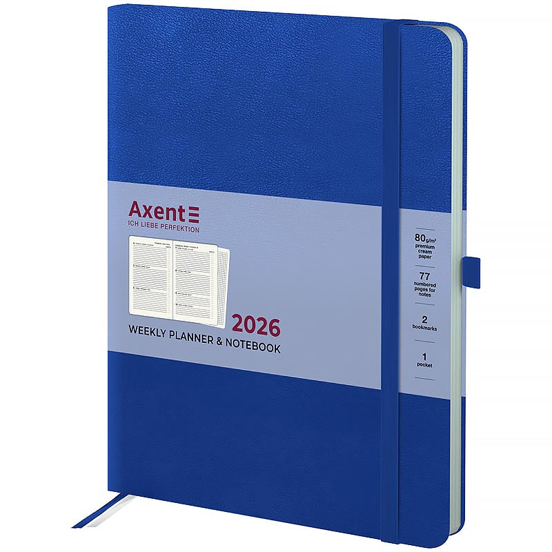 Щотижневик 2026 Axent Grand Strong 8530-26-02-A, 195*255, синій