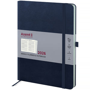 Еженедельник 2026 Axent Grand Strong 8530-26-02-A, 195*255, синий