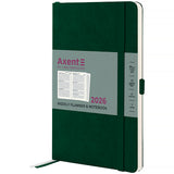 Еженедельник 2026 Axent Partner Soft Skin 8509-26-23-A, 125*195, тёмно-зелёный