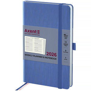 Еженедельник 2026 Axent Partner Lines 8515-26-48-A, 125*195, голубой