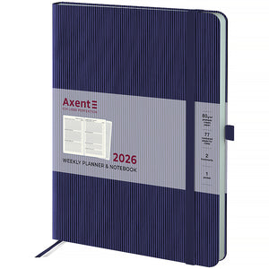 Еженедельник 2026 Axent Grand Lines 8531-26-02-A, 195*255, синий