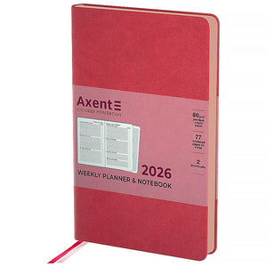 Еженедельник 2026 Axent Partner Soft Muse 8527-26-1-A, 125*195, розовый