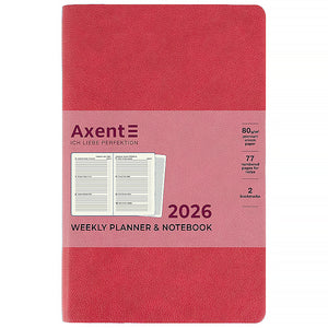 Еженедельник 2026 Axent Partner Soft Muse 8527-26-1-A, 125*195, розовый