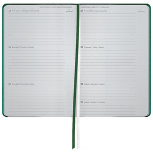 Еженедельник 2026 Axent Partner Soft Muse 8527-26-2-A, 125*195, зелёный