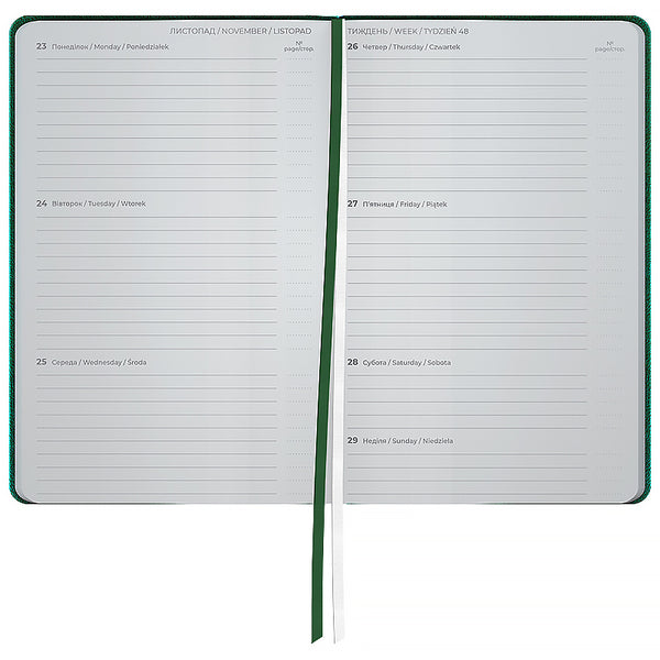 Еженедельник 2026 Axent Partner Soft Muse 8527-26-2-A, 125*195, зелёный
