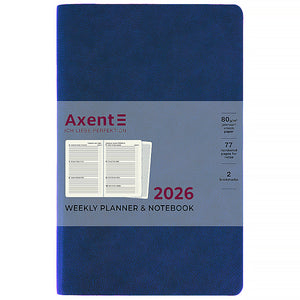 Еженедельник 2026 Axent Partner Soft Muse 8527-26-3-A, 125*195, синий