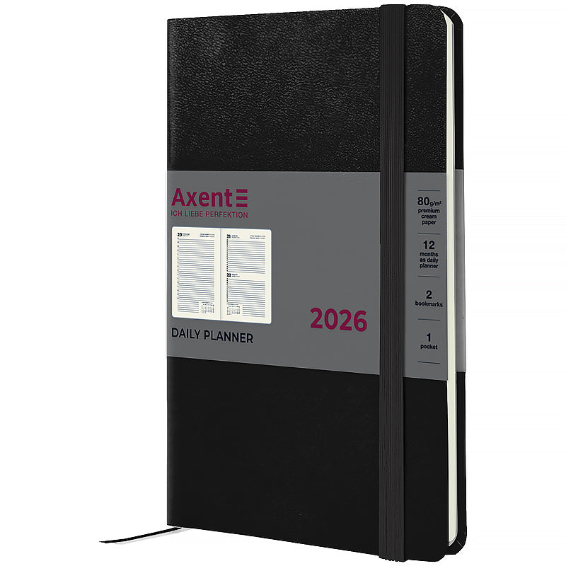 Ежедневник 2026 Axent Partner Strong 8819-26-01-A, 145*210, чёрный