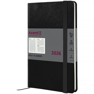 Ежедневник 2026 Axent Partner Strong 8819-26-01-A, 145*210, чёрный