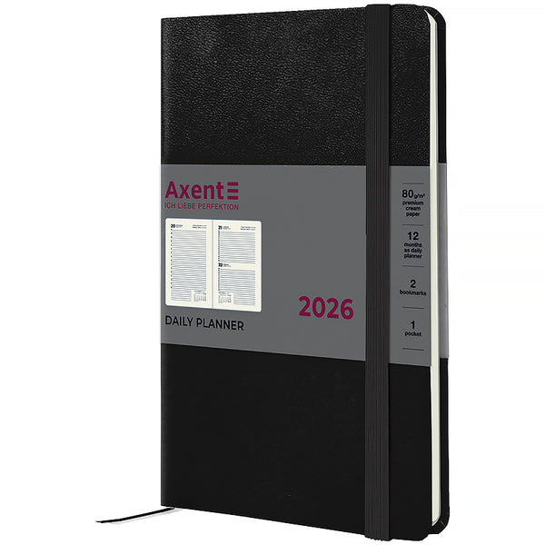Ежедневник 2026 Axent Partner Strong 8819-26-01-A, 145*210, чёрный