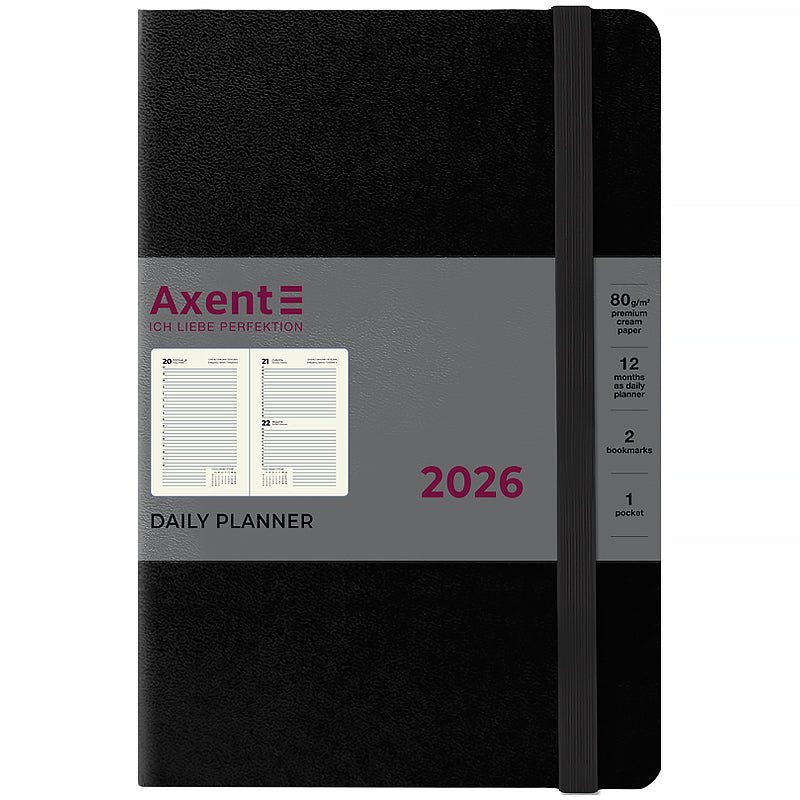 Ежедневник 2026 Axent Partner Strong 8819-26-01-A, 145*210, чёрный