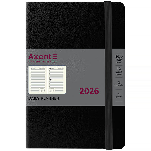 Ежедневник 2026 Axent Partner Strong 8819-26-01-A, 145*210, чёрный