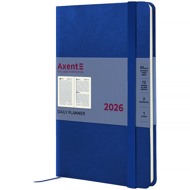 Ежедневник 2026 Axent Partner Strong 8819-26-38-A, 145*210, классический синий