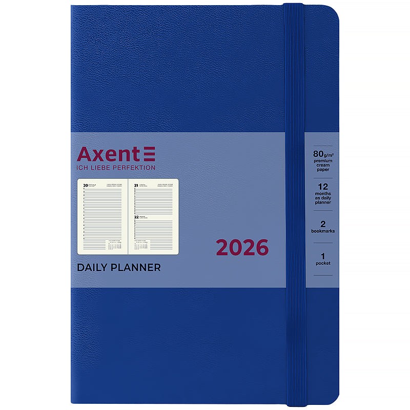 Ежедневник 2026 Axent Partner Strong 8819-26-38-A, 145*210, классический синий