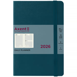 Ежедневник 2026 Axent Partner Strong 8819-26-31-A, 145*210, малахитовый