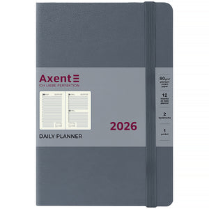 Ежедневник 2026 Axent Partner Strong 8819-26-62-A, 145*210, серый