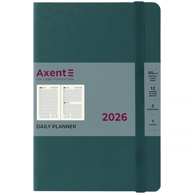 Ежедневник 2026 Axent Partner Strong 8819-26-63-A, 145*210, лазурный