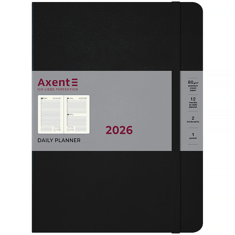 Щоденник 2026 Axent Grand Strong 8830-26-01-A, 195*255, чорний