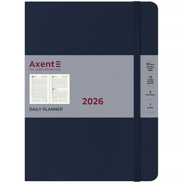 Ежедневник 2026 Axent Grand Strong 8830-26-02-A, 195*255, синий