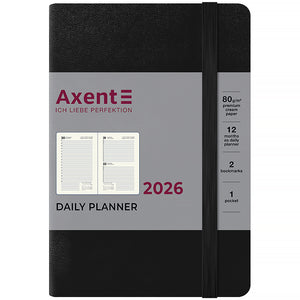 Ежедневник 2026 Axent Pocket Strong 8833-26-01-A, 104*146, чёрный