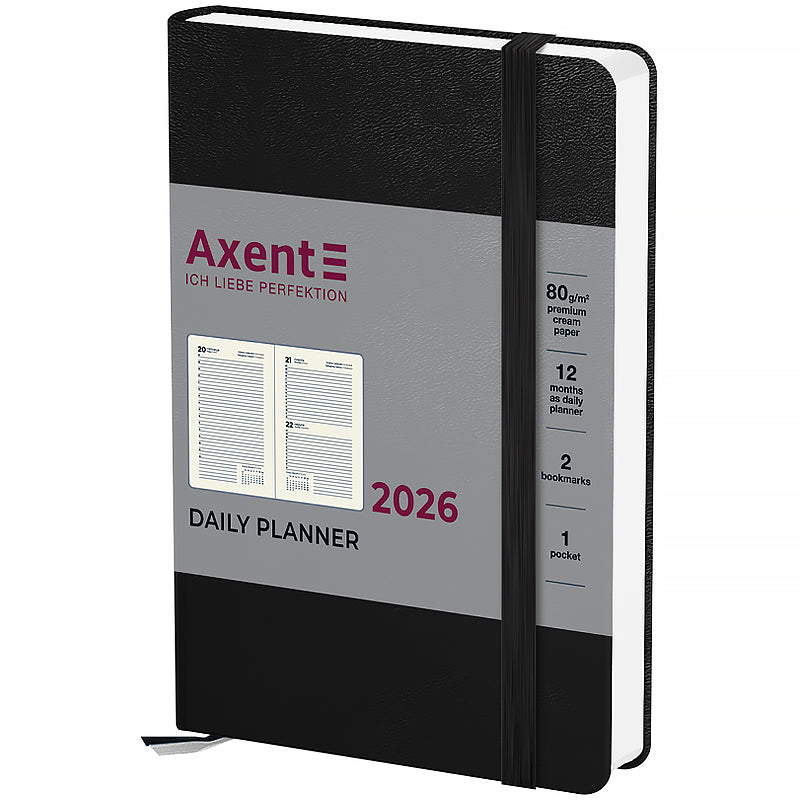 Щоденник 2026 Axent Pocket Strong 8833-26-01-A, 104*146, чорний