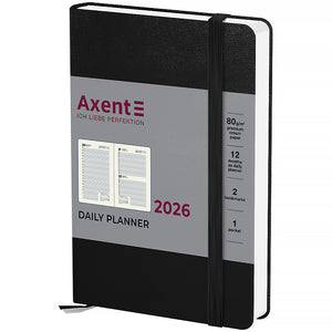 Ежедневник 2026 Axent Pocket Strong 8833-26-01-A, 104*146, чёрный