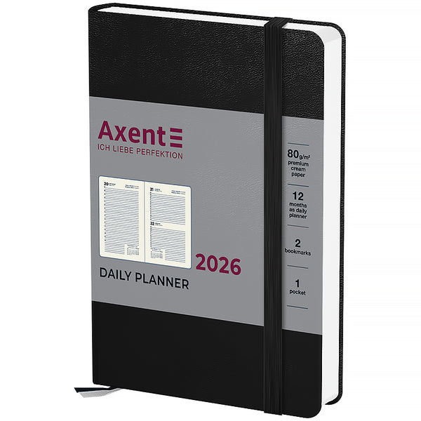 Ежедневник 2026 Axent Pocket Strong 8833-26-01-A, 104*146, чёрный
