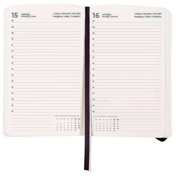 Ежедневник 2026 Axent Pocket Strong 8833-26-01-A, 104*146, чёрный
