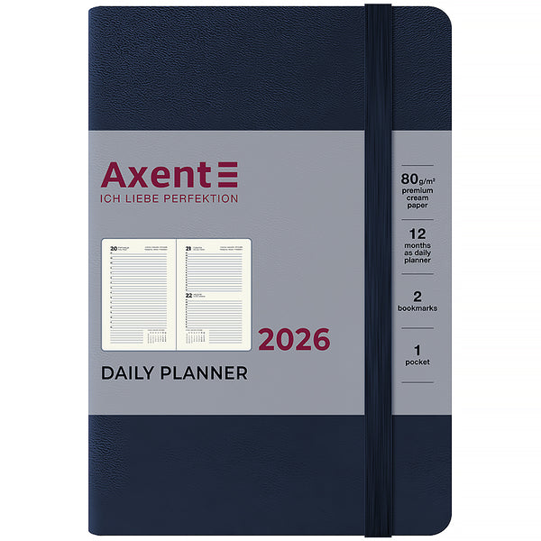 Ежедневник 2026 Axent Pocket Strong 8833-26-02-A, 104*146, синий