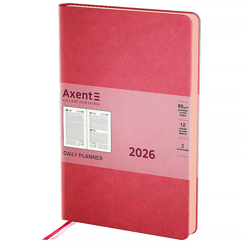 Ежедневник 2026 Axent Partner Soft Muse 8827-26-1-A, 145*210, розовый