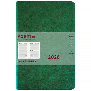 Ежедневник 2026 Axent Partner Soft Muse 8827-26-2-A, 145*210, зелёный